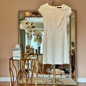 The Limited White Sheath Dress with Cap Sleeves for Weddings - Great Condition